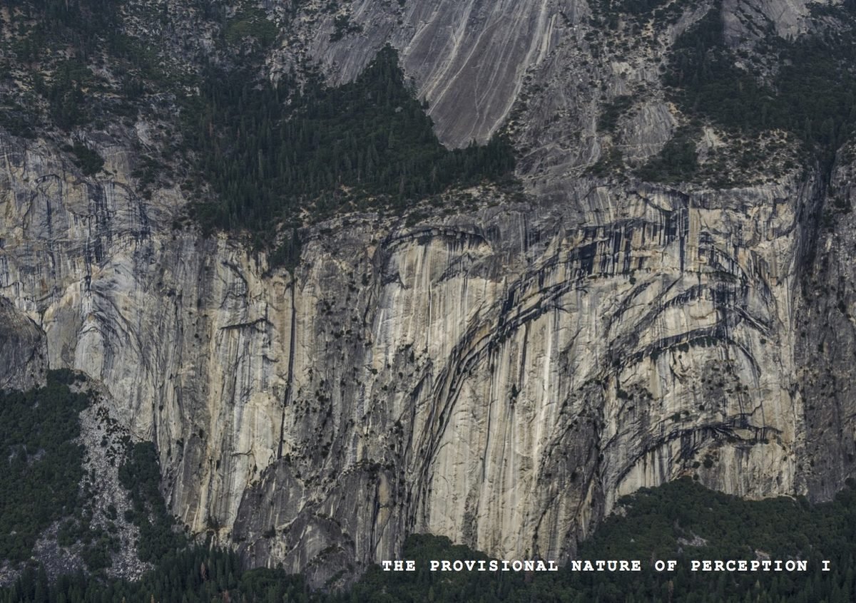 Flyer: The Provisional Nature of Perception I, a rock face