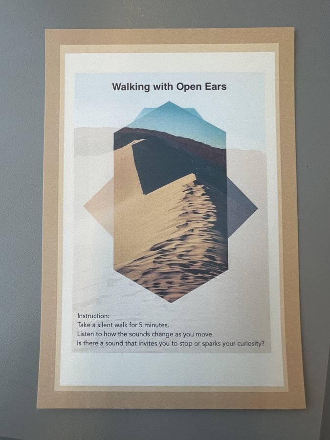 Listening card: Walking with Open Ears