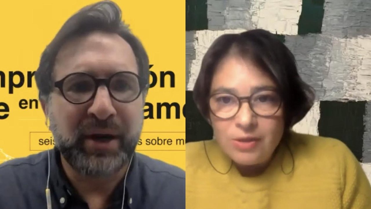 Diego Kohn and Silvana Figueroa-Dreher speaking in the first session