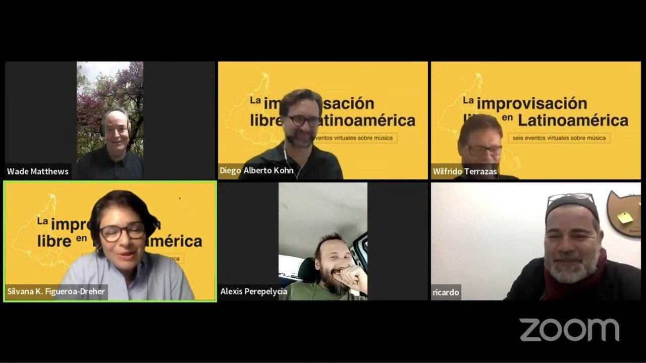 Video call with Wade Matthews, Diego Kohn, Wilfrido Terrazas, Silvana Figueroa-Dreher, Alexis Perepelycia and Ricardo Arias