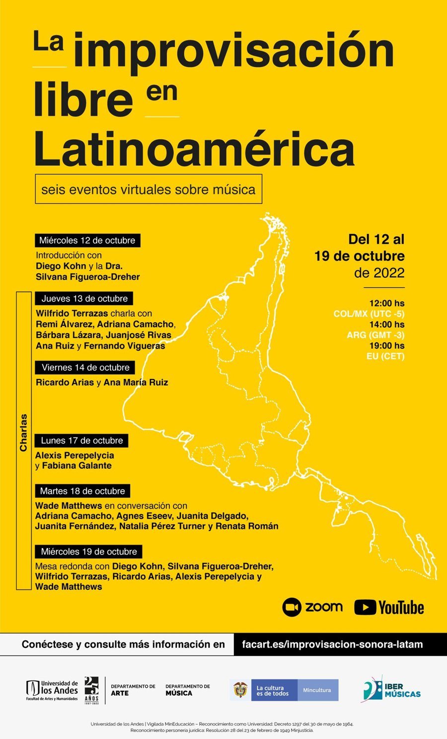 Poster of the series with the programme of the six sessions, 12 to 19 October 2022