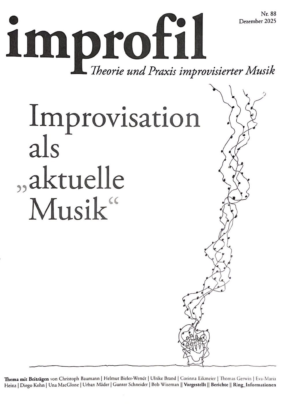 Cover of improfil No. 88, December 2025, Improvisation als aktuelle Musik
