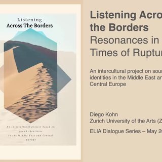Title slide of the talk Listening Across the Borders