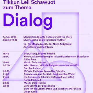 Programme of the Tikkun Leil Schawuot, JLG Or Chadasch
