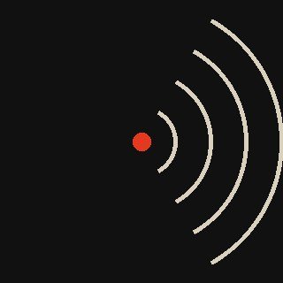 Graphic: concentric sound waves